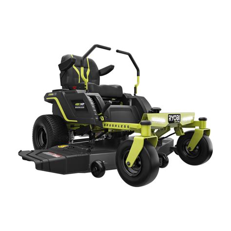 54 115 Ah Zero Turn Electric Riding Lawn Mower Ryobi Tools