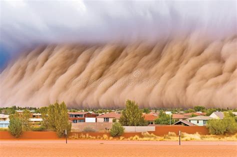 Massive Sandstorm In The Desert The Essence Of Nature And