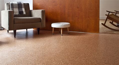 Luxury Cork Rubber And Vinyl Flooring In Modern Plain Colours — The