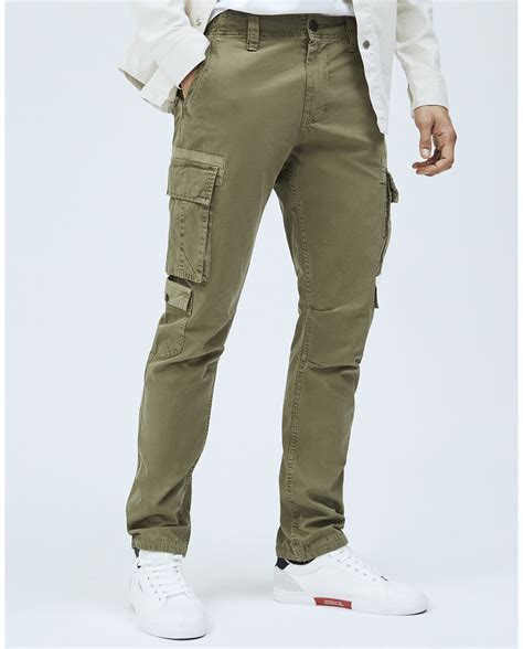 Pantalón cargo de hombre regular en color verde militar Pepe Jeans