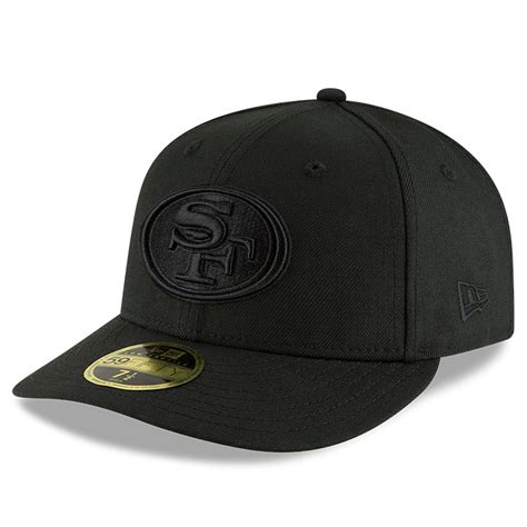 New Era San Francisco 49ers Black On Black Low Profile 59fifty Fitted Hat