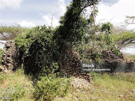 Takwa Medieval City Ruins In Kenya Near Lamu Town Stock Photo