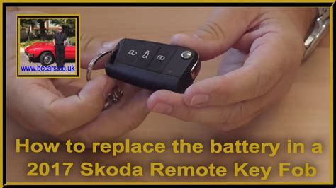 How To Replace The Battery In A 2017 Skoda Remote Key Fob YouTube