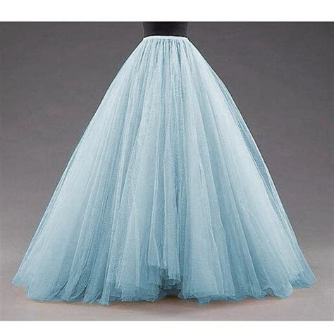 Jupe Jupe Longue Bouffante En Tulle Bleu Ciel Pour Femme Tutu Vintage