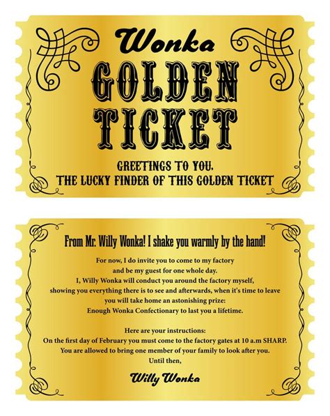 Two Tickets With The Words Work Golden Ticket