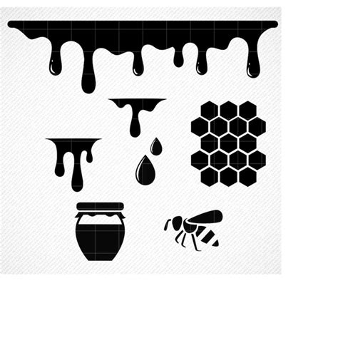 Honey Drips Svg Honeycomb Svg Dripping Borders Svg Dripping Inspire