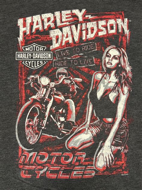 Harley Davidson Shirt Mens Xl Gray Short Sleeve Falcons Fury Conyers Georgia Ebay