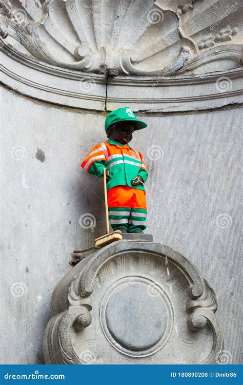 Manneken Pis The Famous Statue Of A Boy Of Brussels Belgium