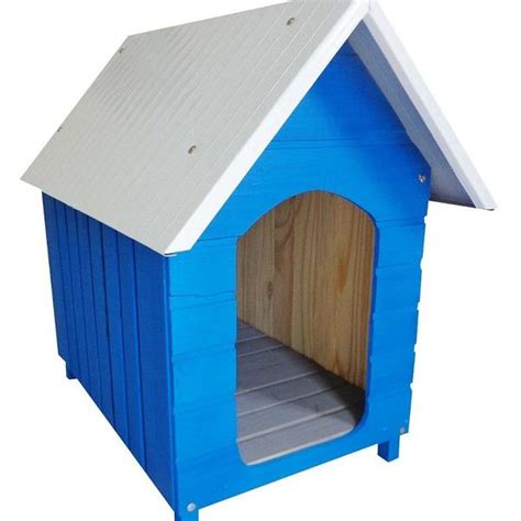 Casinha Para Cachorro Telhado Galvanizado Extra Gigante Azul