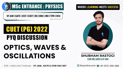 Cuet Pg Physics Pyq With Solutions Oscillation Wave Optics Youtube