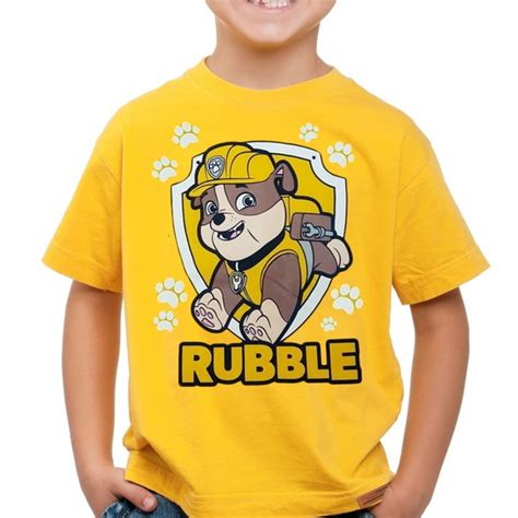 Camiseta Camisa Patrulha Canina Infantil Algodão Rubble Elo7