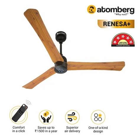 Atomberg Renesa Plus Oakwood Bldc Ceiling Fan Mm Rpm At Rs