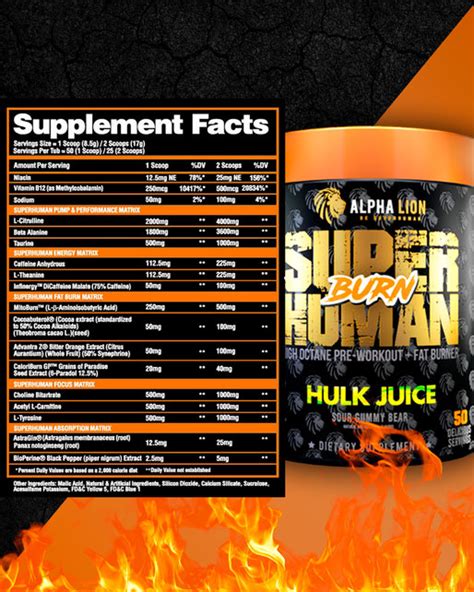 Alpha Lion SUPERHUMAN BURN 2 IN 1 Fat Burning