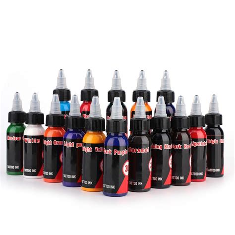 Tattoo Ink Sets Oz Bottles Long Lasting Pigment Ink Kit For Body