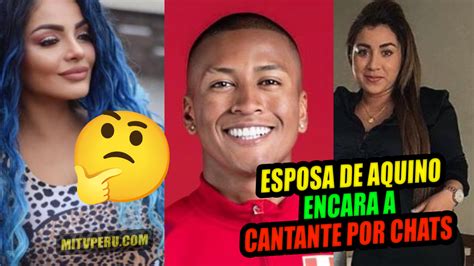 MAGALY TV ESPOSA DE PEDRO AQUINO ENCARA A CANTANTE POR CHATS MITVPERÚ