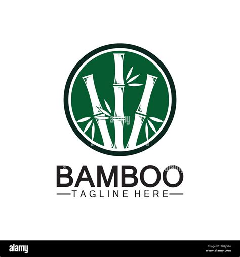 Plantilla de logotipo de bambú icono diseño ilustración vectorial