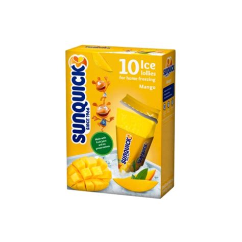 SUNQUICK Mango Lody wodne do zamrożenia 10 szt 12229696681