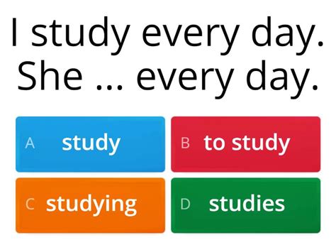 SIMPLE PRESENT 3rd Person Singular Quiz