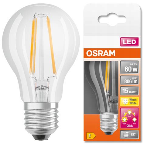 Żarówka Led E27 6 5w 60w 2700k Osram Ściemnialna 4058075436787 • Cena