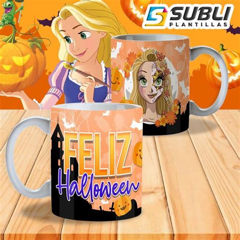 Plantillas Para Sublimar Tazas De Halloween Princesas SubliPlantillas