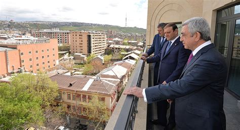 Former president of Armenia leaves home near revolutionary leader who ...