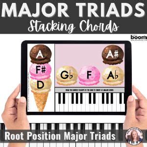 Root Position Major Triads Ice Cream Scoops Boom Cards