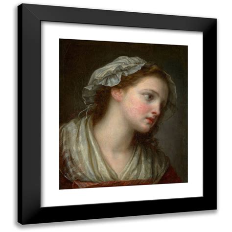 Jean Baptiste Greuze X Black Modern Framed Museum Art Print Titled