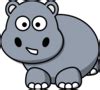 Blue Hippo Clip Art at Clker.com - vector clip art online, royalty free & public domain