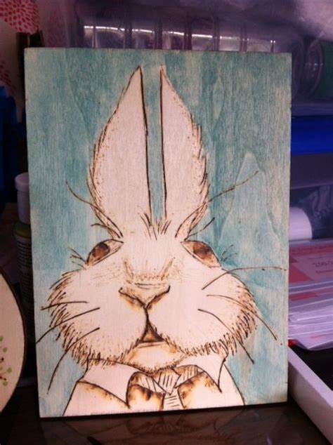 Wood Burned Piece I Donated To Rabbits BC For Silent Auction Silent