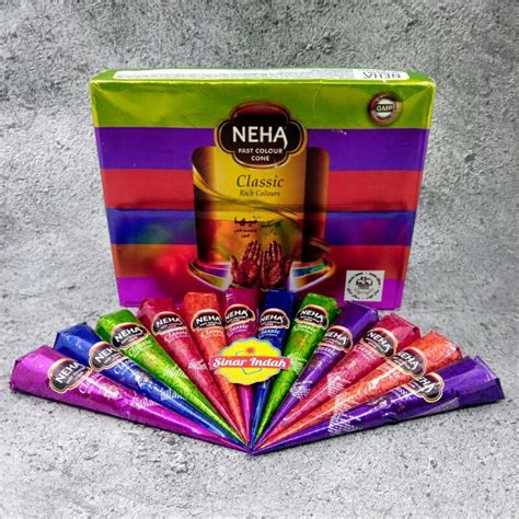 Jual NEHA Henna Cone Temporary Hand Painting Shopee Indonesia