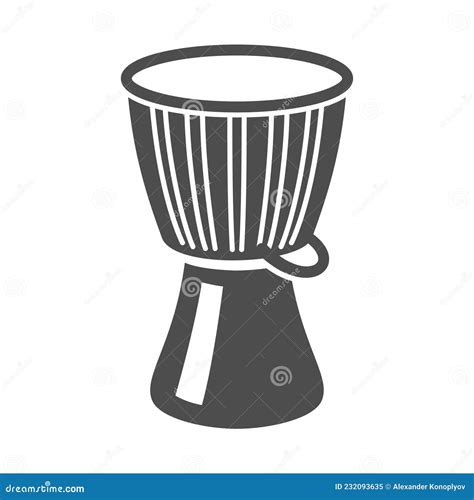 Djembe Or African Goblet Drum Musical Percussion Instrument Colored