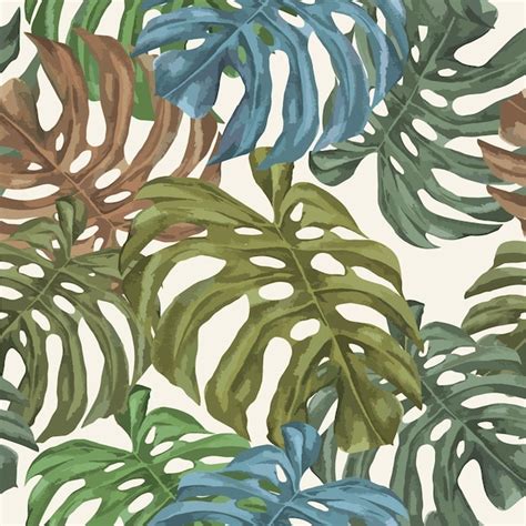 Premium Vector Mons Tera Leaves Leaf Jungle Illustration