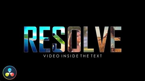 Davinci Resolve Tutorial Video Inside Text Title Animation Youtube