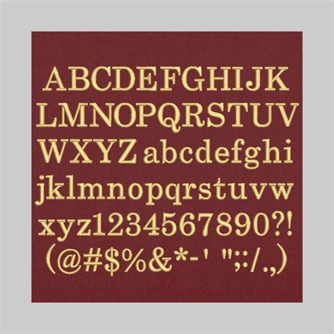 Century Wilcom Esa Keyboard Font Embroidery U