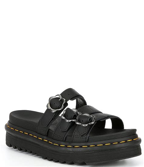 Dr Martens Blaire Slide Flower Buckle Platform Sandals Dillards