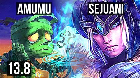 AMUMU Vs SEJUANI JNG 6 2 18 600 Games 1 1M Mastery KR Diamond