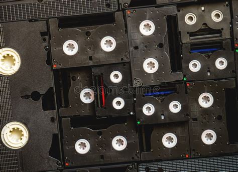 Analog Magnetic VHS Video Tapes Backdrop Stock Image - Image of ...