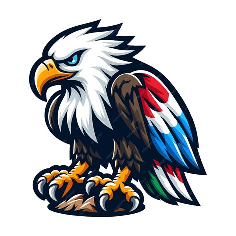 Premium Vector Eagle Mascot Vector Illustration On White Background