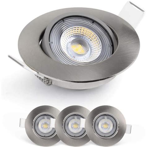 Emos Exclusive Spot Led Encastrable Blanc Froid Lampe Plafond Orientable 50° Led Spot Blanc