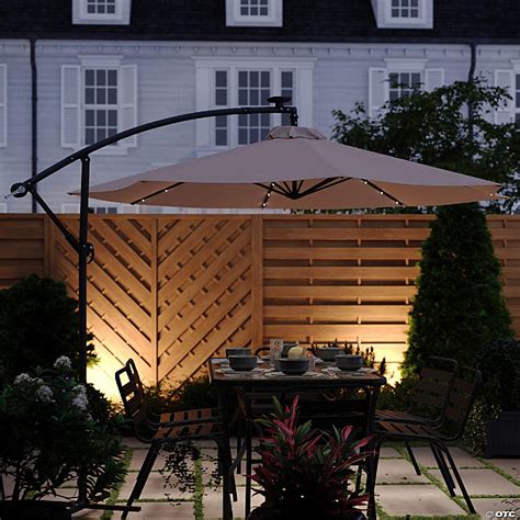 Emma Oliver Sabaneta Solar LED Patio Cantilever Umbrella With Built