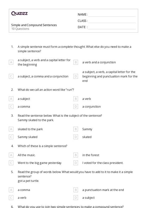 Sentences Punctuation Worksheets For Rd Grade On Quizizz Free