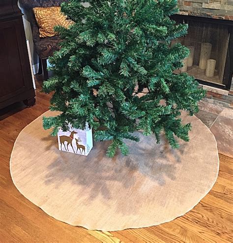 Burlap Christmas Tree Skirt Christmas Tree Skirt Tree Skirt Etsy