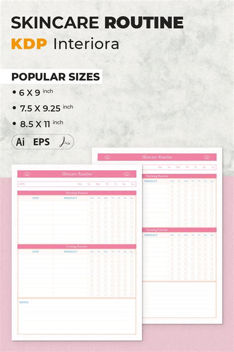 Skincare Routine Printable Template