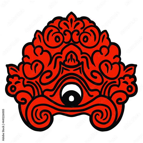 Ornament Barong Bali Vector Illustration Stock Vector Adobe Stock