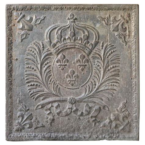 Magnificent 17th Century French Louis Xiv Coat Of Arms Fireback At