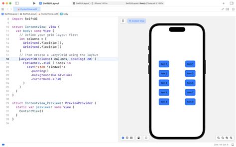 SwiftUI Cookbook Chapter 3 Using LazyVGrid LazyHGrid For Grid