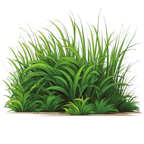 Premium Photo Green Grass Isolated On White Background Vector