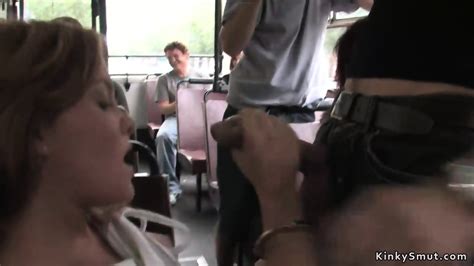 Busty Brunette Fucked In Public Bus