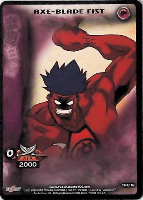 Yu Yu Hakusho Tcg Axe Blade Fist Ghost Files C St Ed Ebay