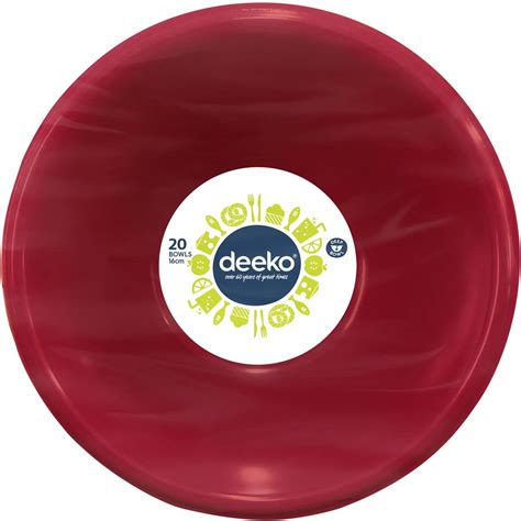 Deeko Bowls Plastic 20 Pack Woolworths